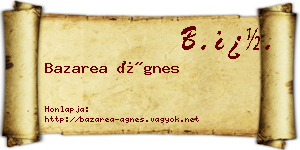 Bazarea Ágnes névjegykártya